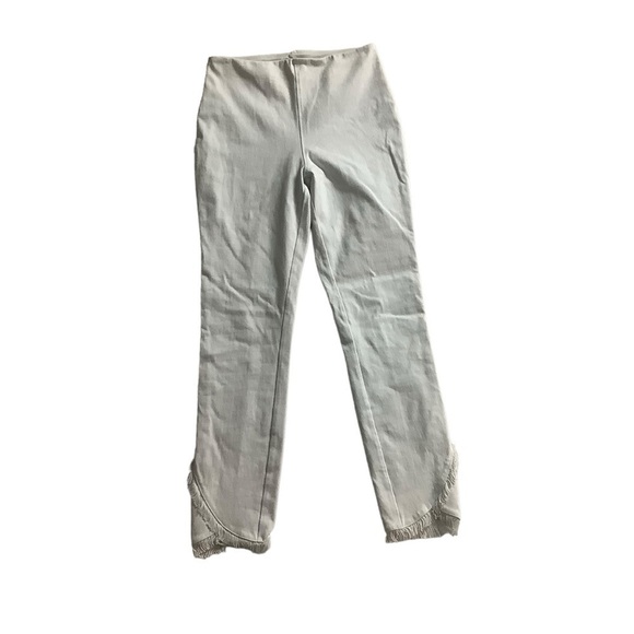 Lysse White Tulip Fringe Ankle Denim Jeans / Pants Size Small - Picture 4 of 11